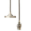Deco pendant fitting in antique silver
