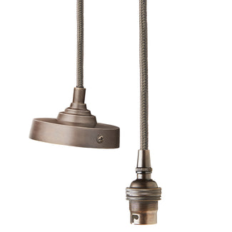 Deco pendant fitting in bronze
