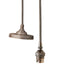 Deco pendant fitting in bronze