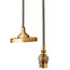Deco pendant fitting in antique brass