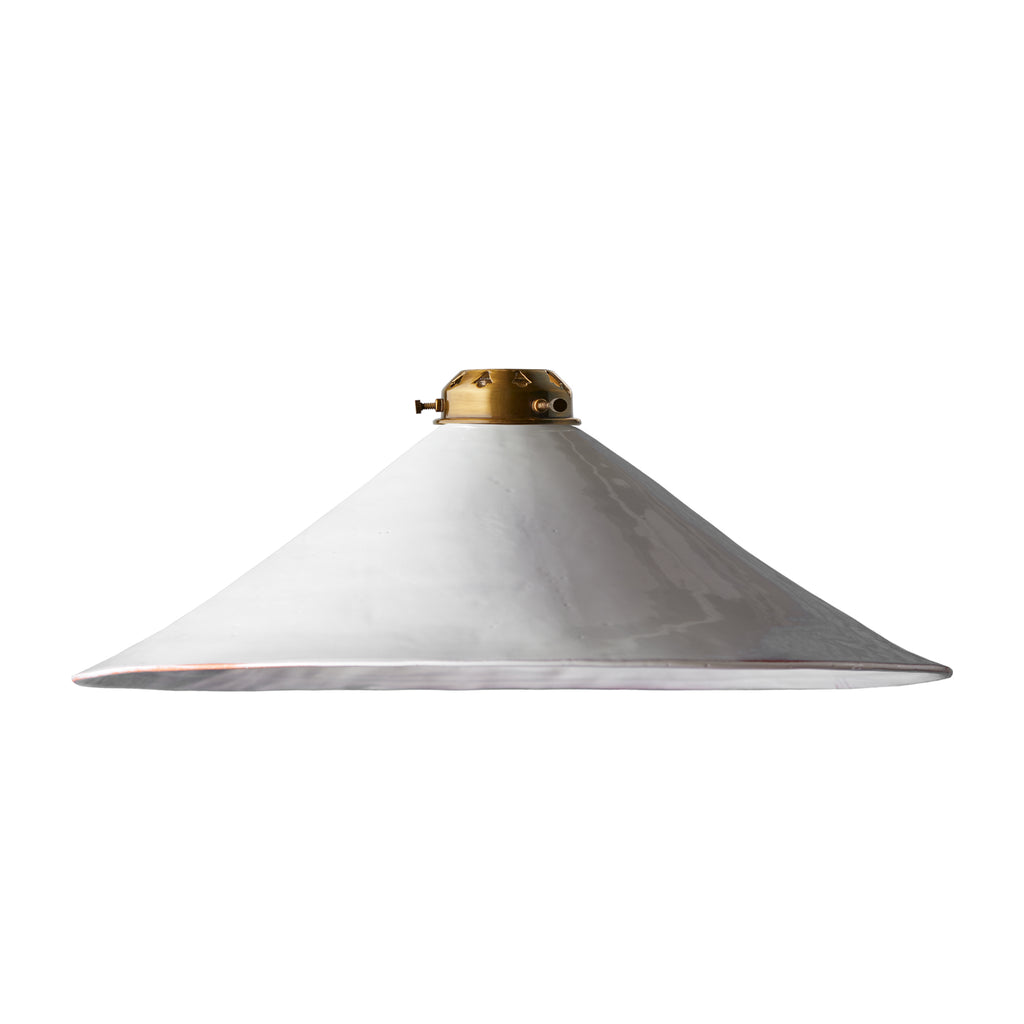 Large 38cm Hania Ceramic Shade Aran glaze inside out
