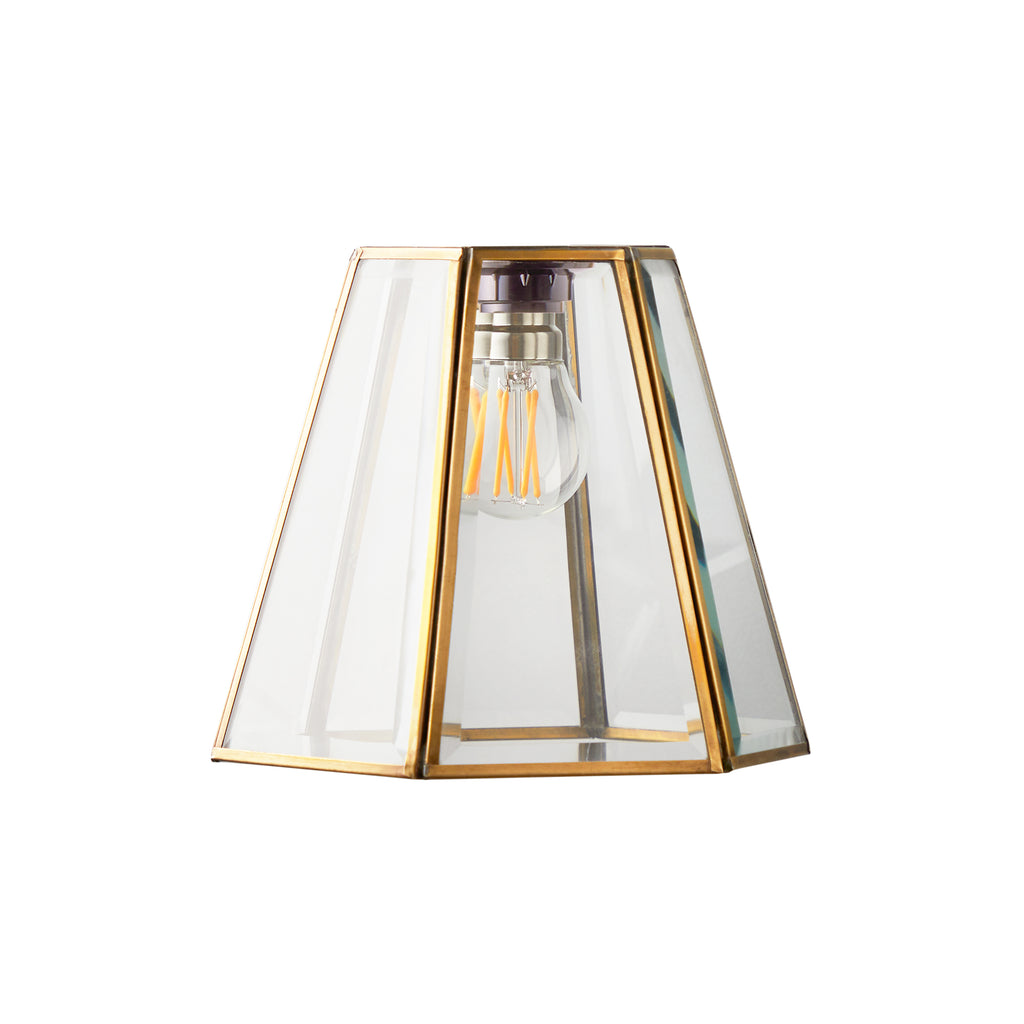 Hexagonal Luxor lantern clear glass