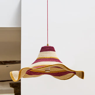 Wonky basket pendant shade in spices