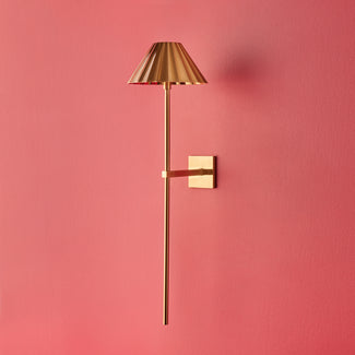 Larger Twinky rechargeable wall light in antique brass