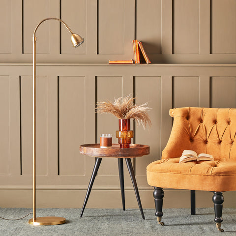 Beamish reading lamp in antiqued brass