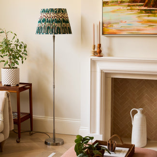 Lago standing lamp in antique silver