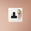 Lucian single socket with black inserts in a paintable finish
