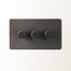 Lucian three gang dimmer switch in bronze