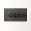 Lucian four gang dimmer switch in bronze