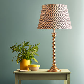 Cavendish table lamp in aged brass