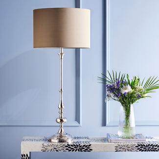 Cliff table lamp in nickel