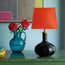 Gruber table lamp in green milk glass