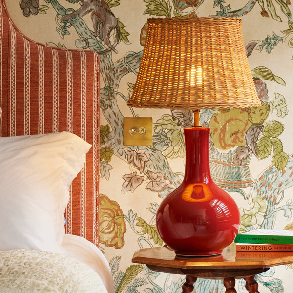 Nellie table lamp in an oxblood glaze