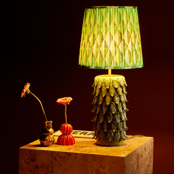 Palmier table lamp in green by Matthew Williamson