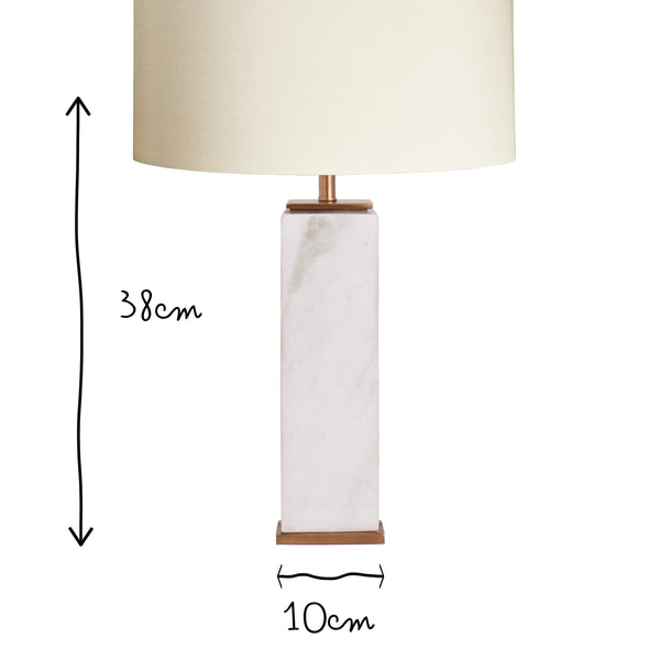 Samson table lamp in white marble
