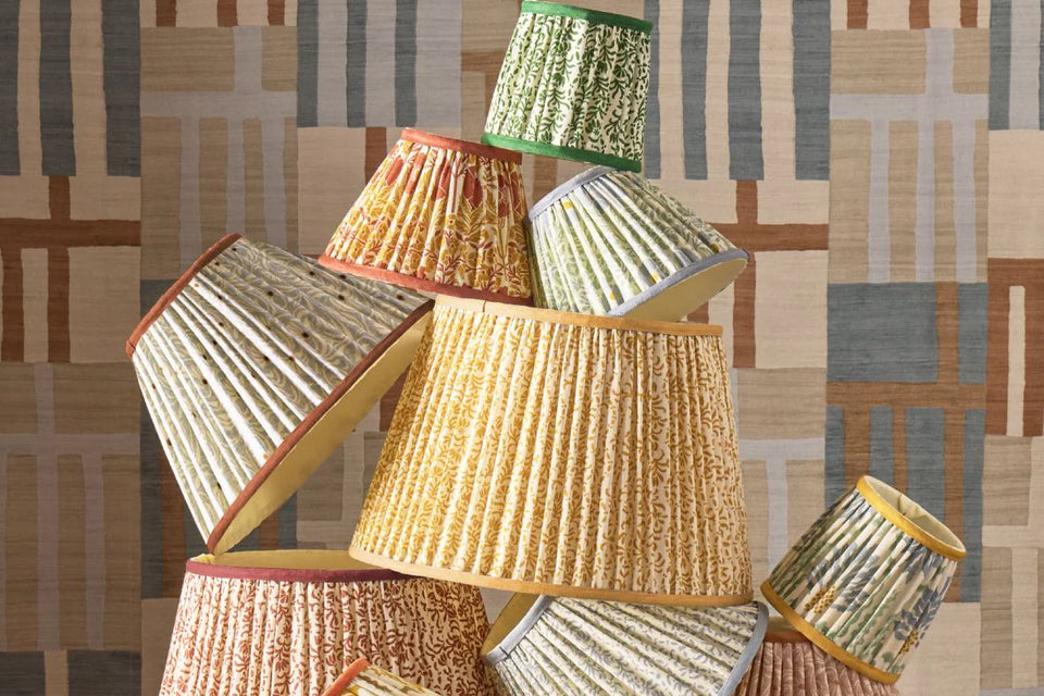 Pooky x Ellen Merchant: A new collection of botanical-inspired & English country handmade lampshades