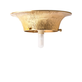 larger Cora flush ceiling light in brass
