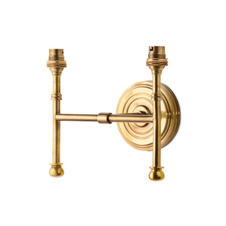 Double Parker wall fitting in antique brass