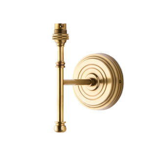 Single Parker wall fitting in antique brass