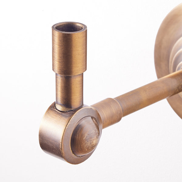 Mini Elbow rechargeable wall fitting in antique brass