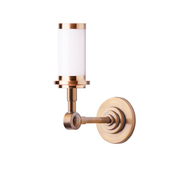 Mini Elbow rechargeable wall fitting in antique brass