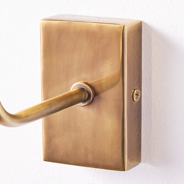 Matchbox rechargeable wall fitting in antique brass