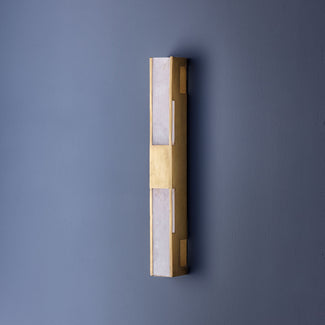 Aspasia wall light in alabaster and brass finish