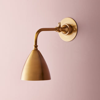 Clematis Wall Light in Antiqued Brass