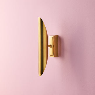 Smaller Duet wall light in brass