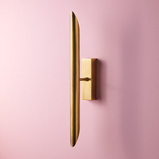 Regular Duet Wall Light in brass