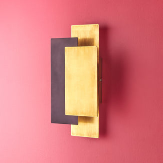 Gustav wall light in aged brass and bronze finish