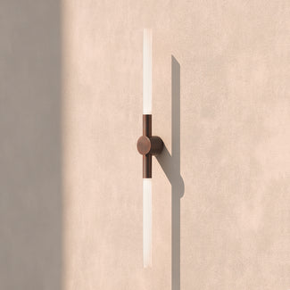 Kyber IP65 wall light in bronze