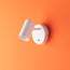 single Lewis wall light with switch in white