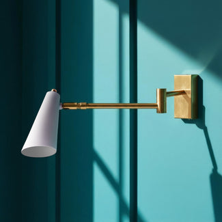 Otis adjustable wall light in white