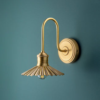 Pluie wall light in antique brass