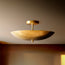 Reflect flush ceiling light in hammered brass