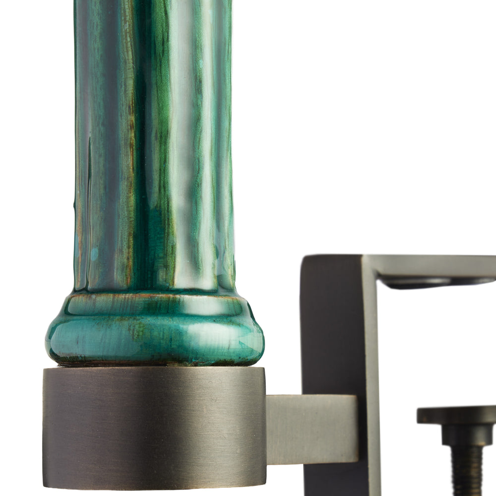 Turquoise bookshelf light