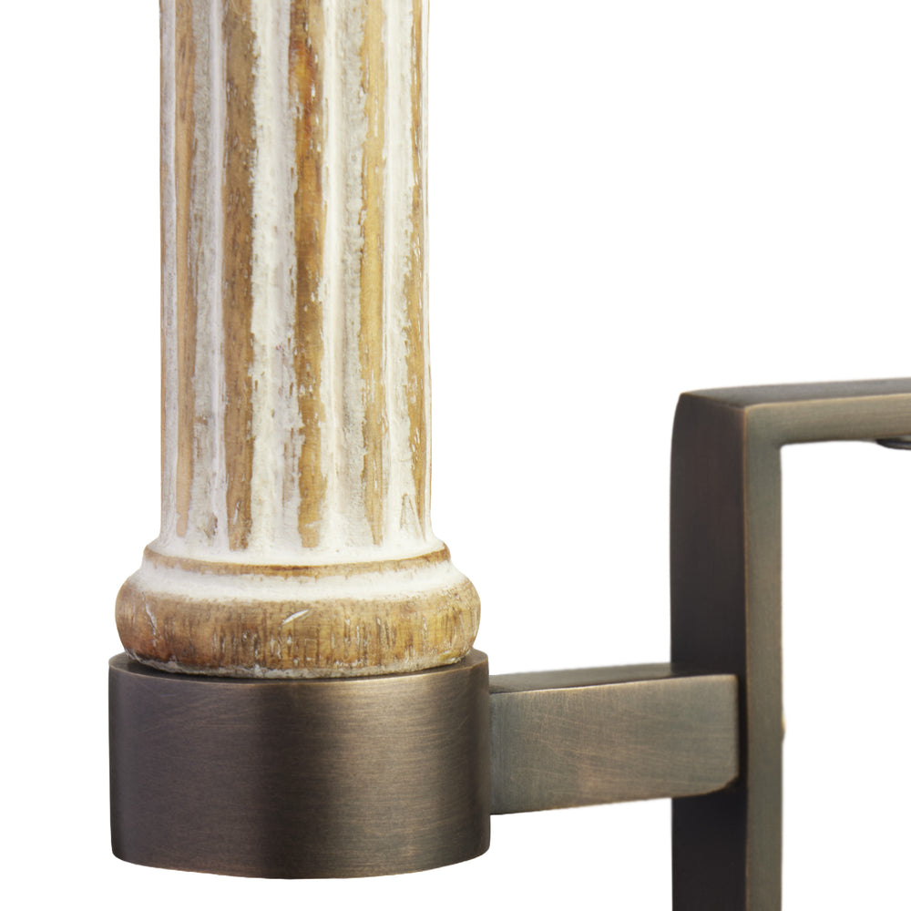 Natural whitewash bookshelf light