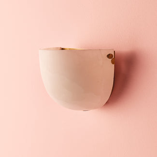 Socrates wall light in alabaster and brass