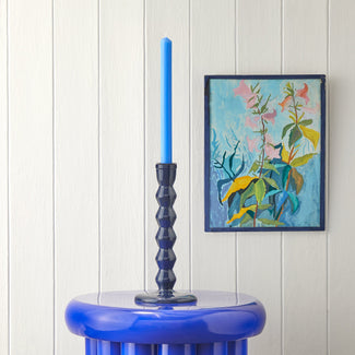 Larger Mildred candlestick in navy