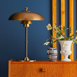 Portobello table lamp in brass and bronze