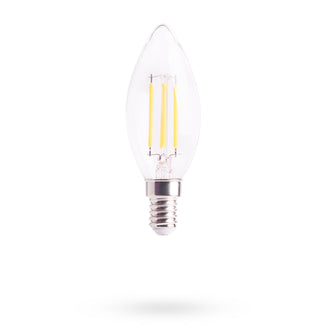 Candle 4 Watt LED clear bulb with E14 screw fitting