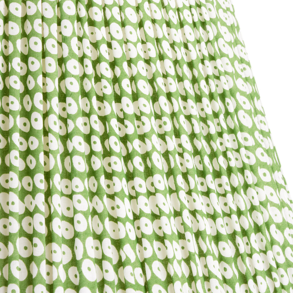16cm empire gathered lampshade block printed cotton