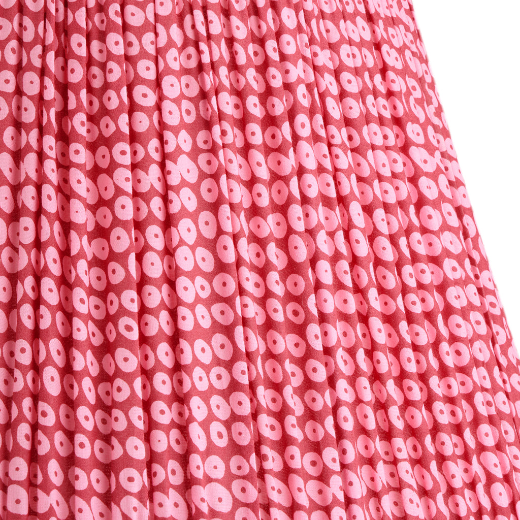 30cm empire gathered lampshade block printed cotton
