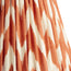 35cm straight empire gathered lampshade in orange printed linen ikat