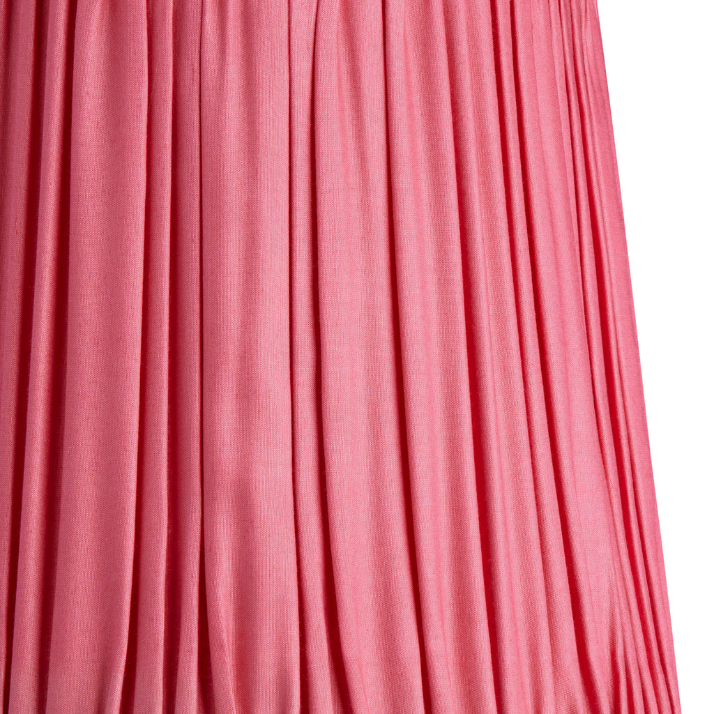 14cm tall tapered gathered lampshade raspberry taj silk