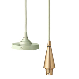 Cone pendant fitting kit in frosty green