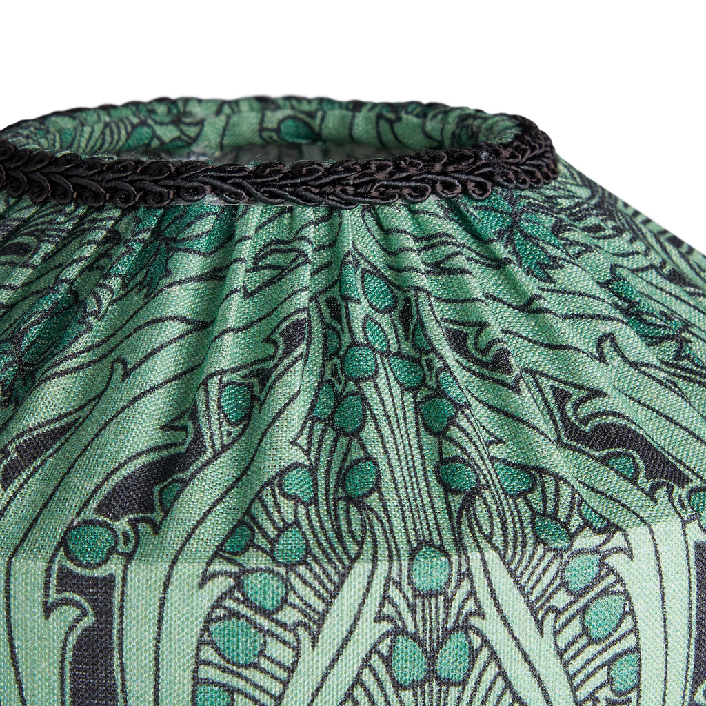20cm Flapper shade in goblin green Mildmay from Sanderson's 'Archive'