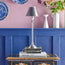 Bartlett table lamp in antique silver