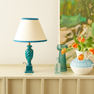 Ives table lamp in turquoise